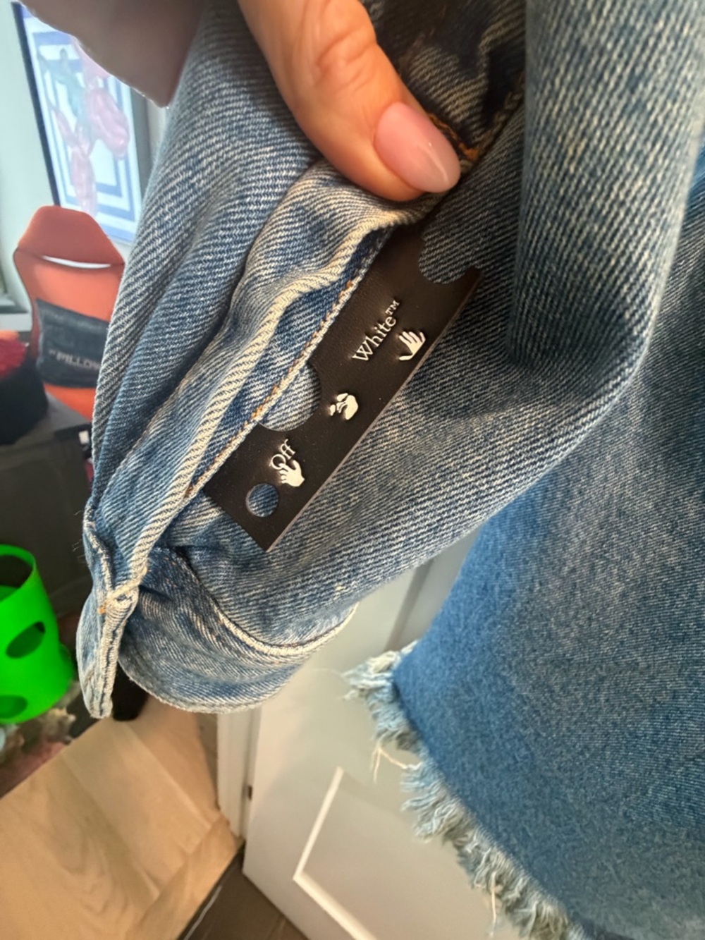 Off-White Denim belted logo dress - Picture 4 of 11